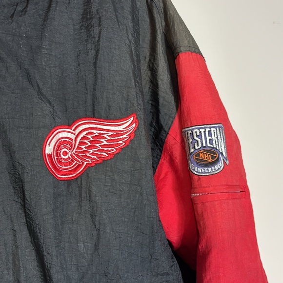 Vintage Pro Player Detroit Red Wings Reversible Puffer Jacket Medium - Picture 2 of 8